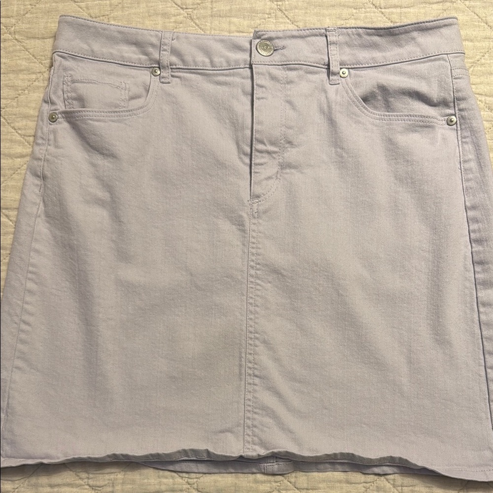 Lavender denim skirt